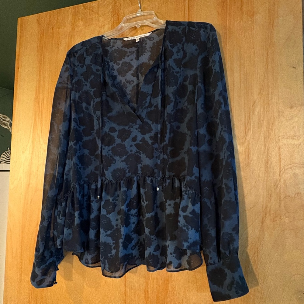 Sheer Blue Floral Top